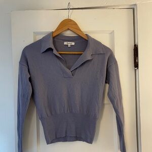 Madewell Lavender Collared Wool Sweater